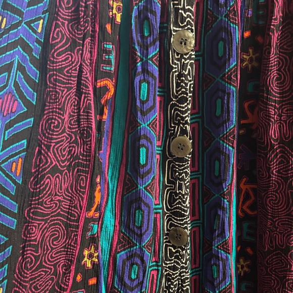 Colorful Geometric Maxi Skirt - Picture 2 of 4